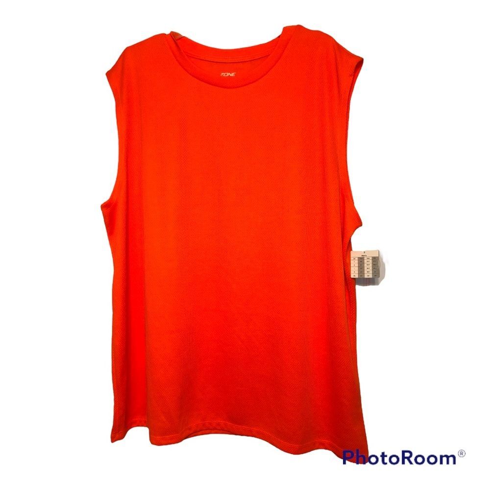 Zone Pro Sleeveless Mesh Muscle Shirt Orange Sz L Mens NEW NWT
